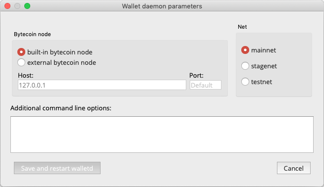 external bytecoin node